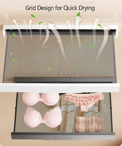 Gran oferta, tendedero montado en la pared, tendedero plegable para secar <span class=keywords><strong>ropa</strong></span>, zapatos, bolsa, sombrero, brocha de maquillaje, tendedero plegable con gancho - Product Image 5