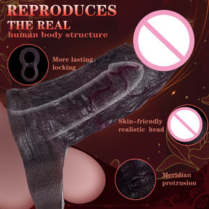 SXXY Realistischer Schwarzer <span class=keywords><strong>Penis</strong></span>-Sleeve-Verlängerer Weicher & Dehnbarer Silikon-Penishülle für Männer, Paare Sexspielzeug Großhandel <span class=keywords><strong>Amazon</strong></span> Bestseller - Product Image 2