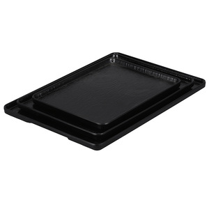 Black Rectangular Melamine Stone Pattern <b>Grilling</b> Tray For Beef Lamb Serving - Product Image 5