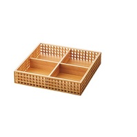 Assiette de service japonaise en bois gravé pour restaurants et hôtels – Style moderne et luxueux, ronde, pour fêtes, en stock