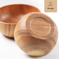 Ensemble de saladiers en bois d'acacia naturel de qualité supérieure, grands bols de service en bois, vente en gros, saladiers écologiques pour fruits, pour restaurant