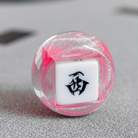 Accessoires de Mahjong pour le démarreur de jeu (direction du vent) : dés colorés en acrylique, code sud-est, nord-ouest, centre, dés blancs, grands