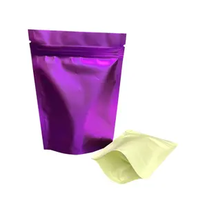 colored stand up cosmetic blind stationary powder food packing laminated stand up pouch plastic bag in stock