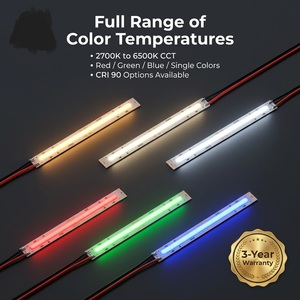 Bande LED COB fine de 8 mm de largeur, 528 LED/m, 12V 24V, sans points, flexible, avec un angle de 180 degrés pour éclairage de profil - Product Image 4