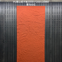 Mur de fond en ardoise industrielle de style usine, dalle mince en pierre noire PU pour hôtel et usage extérieur