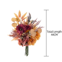 Bouquets de fleurs artificielles YC1061, fausses fleurs d'automne en soie, chrysanthèmes pour la décoration de la maison et les centres de table de mariage