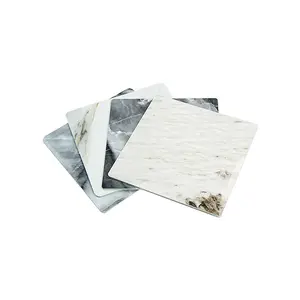 Nuovo Design alto lucido flessibile 3mm PVC foglio di marmo alternativo