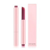 Lipstik lembut tahan lama, Perona bibir dengan jeli penghidrasi, Pelembab, warna tipis berkilau, riasan kecantikan