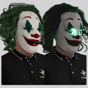 Masque de Joker <span class=keywords><strong>Joaquin</strong></span> Phoenix, accessoires de costume de cosplay de clown, Halloween, Noël, poisson d'avril, effrayant, drôle, en PU, masque intégral - Product Image 2