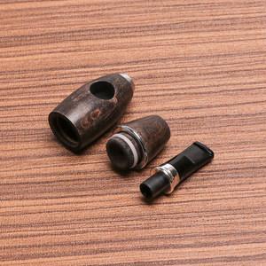 Pipe à <span class=keywords><strong>tabac</strong></span> en bois Futeng, portable, solide, faite à la main, finition cirée 9 mm, coupe-vent, accessoires pour pipe à fumer à une bouffée - Product Image 5