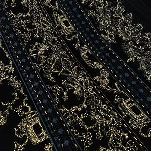 <span class=keywords><strong>Tissu</strong></span> élégant de broderie de perles de <span class=keywords><strong>pavillon</strong></span> d'or de velours pour des robes d'automne hiver vêtements de soirée formels de femmes - Product Image 2