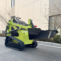 Pengiriman Gratis Mini Skid Steer Loader Multifungsi Mini Loader Skid Steer Hidrolik Penuh Dengan Lampiran