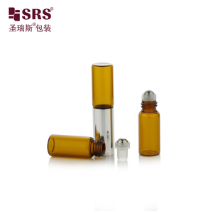 Thiết kế Mới Vòng kết thúc đôi ống cuộn trên chai nước hoa 3ml + 3ml Tinh dầu Lăn chai tùy chỉnh chai thủy tinh - Product Image 5