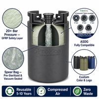 Fût à bière mini réutilisable 10L avec logo personnalisé, double paroi en PEHD de qualité alimentaire, fût pressurisé pour brassage maison, vente en gros usine