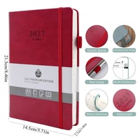 Carnet personnalisé en cuir PU rigide avec reliure cousue, gaufrage, logo personnalisé, impression sur papier d'art, planificateur