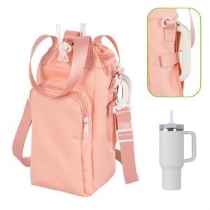 <b>Water</b> <b>Bottle</b> Carrier Bag with Phone Pocket 32oz 40oz <b>Water</b> <b>Bottle</b> Holder with Adjustable Shoulder Strap Carrier Sling Bag - Product Image 3