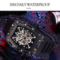 Nouvelle montre-bracelet unisexe MINI FOCUS 0420G, tendance de la mode décontractée de luxe, quartz, cadran en verre squelette, silicone, luminescent, résistant à l'eau