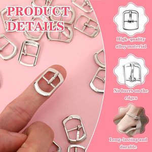 Hebillas de metal de una sola punta para zapatos, cinturones, bolsos y artesanías de cuero - Product Image 4