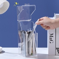 Support à stylos en acrylique transparent, organisateur de bureau carré, étagère de rangement surélevée pour armoire à miroir