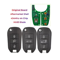 Télécommande de remplacement pour clé de voiture intelligente Peugeot 208-2008-301-508, 3 boutons, 315Mhz, puce ID46, marché américain, FCC 9674001280