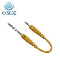 CXSDDZ-S408B 4mm Test Lead 4mm Crossing Connection PVC Brass Conductor 30VAC/60VDC Rated 15A 100cm Customizable Length