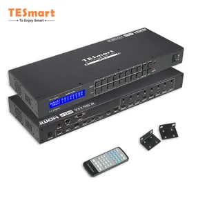 TESmart saklar matriks video 8 in 8 out 4k 30hz 60hz untuk pemantauan keamanan tampilan beberapa sumber 8x8 hdmi pengalih matriks