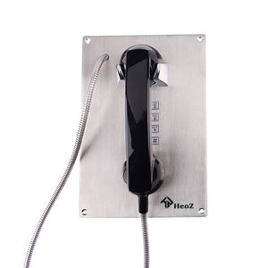 Système téléphonique en acier inoxydable pour les établissements correctionnels, les hôpitaux, les détenus, les prisons publiques, avec bouton de commande vocale - Product Image 1