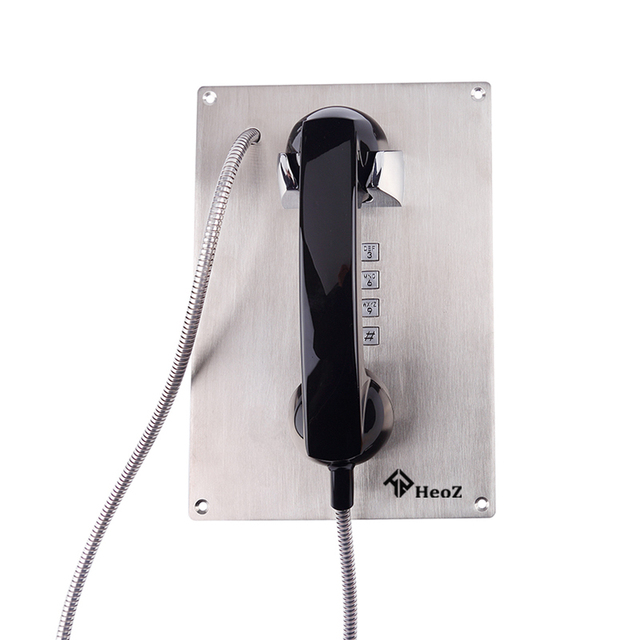 Stainless Steel Correctional Institute Hospital Patient Inmate Jail Public Prison Telephone System With Voice Control Button