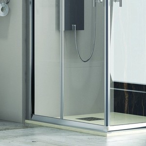 Kamalu KF1000 110x110 cm Cabina de ducha Puertas correderas 6mm Anticalcal Rectangular Recta para baño Aluminio Hogar - Product Image 3