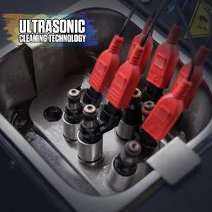 Máquina de Prueba y Limpieza de <span class=keywords><strong>Inyectores</strong></span> de Combustible Ultrasónica con Función de Calentamiento para Motores de 4 Cilindros Amarilla y Negra - Product Image 2