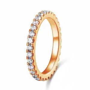 VOAINO valentine's day 2024 gift idea 1-15 CT wedding lab grown diamond engagement eternity bands ring set 18k gold with diamond