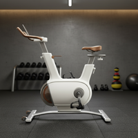 Vélo de spinning à volant d'inertie de haute qualité, version à base monobloc, siège réglable pour usage intérieur, volant d'inertie de 5 kg