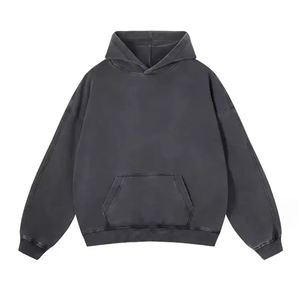 เสื้อฮู้ดเก็บความร้อนคู่ของผู้ชายผ้าฝ้าย100% ซีดจางสไตล์ใหม่พิมพ์ลาย3D กรดซักได้สำหรับฤดูหนาว - Product Image 2