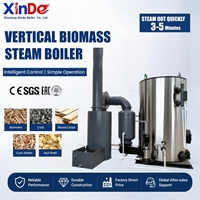 Chaudière à eau chaude verticale à granulés de biomasse 100 kW 200 kW 300 kW 400 kW 500 kW pour usage industriel en acier inoxydable 98%