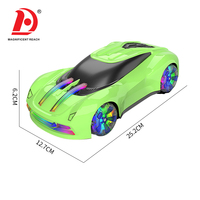 Voiture de sport télécommandée 2,4 GHz avec roues à LED, station de charge EV simulée, rechargeable par USB, voiture de course RC pour enfants