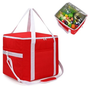 Sac isotherme personnalisé avec logo, sacs d'épicerie isothermes pour la livraison de nourriture, sacs isothermes pliables, sacs de courses réutilisables avec fond rigide - Product Image 2