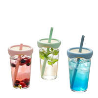Gobelet à café personnalisé avec logo, avec couvercle, 500 ml, Tritan, à paroi simple, avec paille, sans BPA, gobelet en plastique réutilisable, gobelet à eau