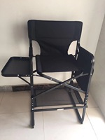Chaise de Maquillage Pliante avec Tables Latérales Doubles et Rangement Portable pour Usage Esthétique et Extérieur – Chaise de Maquillage Pliante pour Beauté