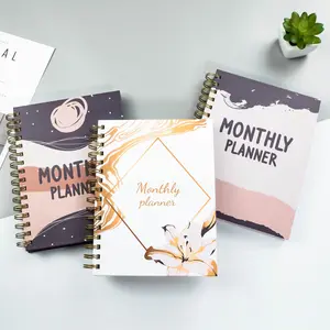 2024 Wholesale Hardcover Spiral A5 Custom Printing Notebook Journal Weekly Daily Planner and Organizers