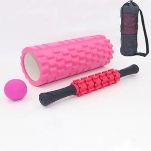 Material personalizado Design Rolos Musculares e Banda de Resistência da Vara 4-em-1 Portátil EVA Yoga Foam <span class=keywords><strong>Roller</strong></span> Set - Product Image 3