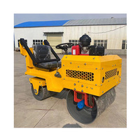 Petit rouleau de compactage de sol de 300 kg, moteur diesel 9 ch, rouleau de route