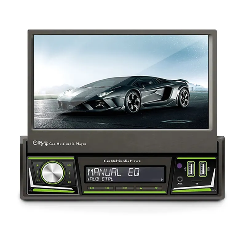 7 Inch 1 Din Universtion Android Hd Lcd Touch Screen Ondersteunt Bluetooth Bt Usb Tf Navigatie & Gps Auto Dvd-Speler