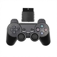 Grosir Pabrik Ready Stock 2.4G PS2 Controller Getaran Ganda Transparan Motif Kepingan Salju 2.4G PS2 Wireless Game Controller