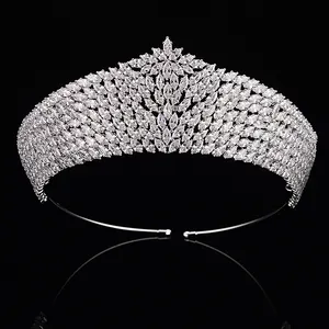 Adult Tiaras And Crowns Classic Design Elegant For Women Wedding Zircon Hair Accessories BC4818 High Quality Corona Princesa