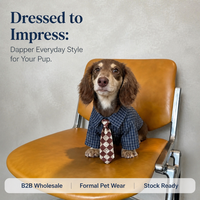 Camisa para Mascotas Yuppie Gentleman, para Perros Pequeños y Gatos, Primavera/Otoño, Algodón Oxford con Cuello, para Westie, Schnauzer, Dachshund, Bichon, Teddy