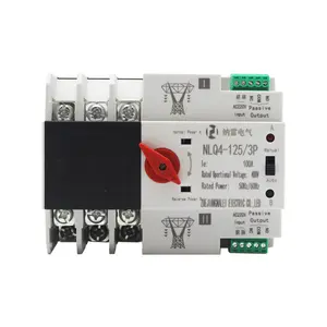 Atse interruptor de transferência automático, potência contínua dupla potência 380v 100a 3p interruptor gerador