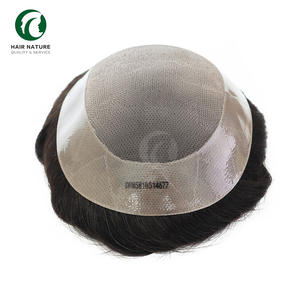 Peluca de Hombre con 130% de Densidad, 6 Pulgadas de Largo, Duradera, Mono Fino, Tupé Masculino de Cabello Humano Indio, Sistema de Reemplazo Capilar de Estilo Libre <span class=keywords><strong>para</strong></span> Hombre - Product Image 6