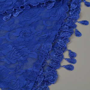 Écharpe triangulaire <span class=keywords><strong>coréenne</strong></span> monochrome en dentelle, motif ajouré, couleur unie, pour femme, voile de mariage islamique, offre spéciale - Product Image 4