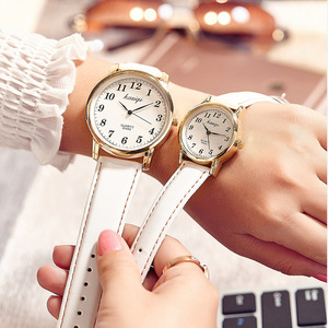Relojes de cuarzo de banda de acero inoxidable de lujo coreano nuevo estilo Casual pareja para estudiantes hombres mujeres puntero Dial pantalla Shanghai - Product Image 4