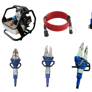 Rentable hidráulico de doble salida Turbo Motor bomba esparcidor cortador Ram hidráulico Combi. Kit hidráulico de rescate de herramientas - Product Image 1